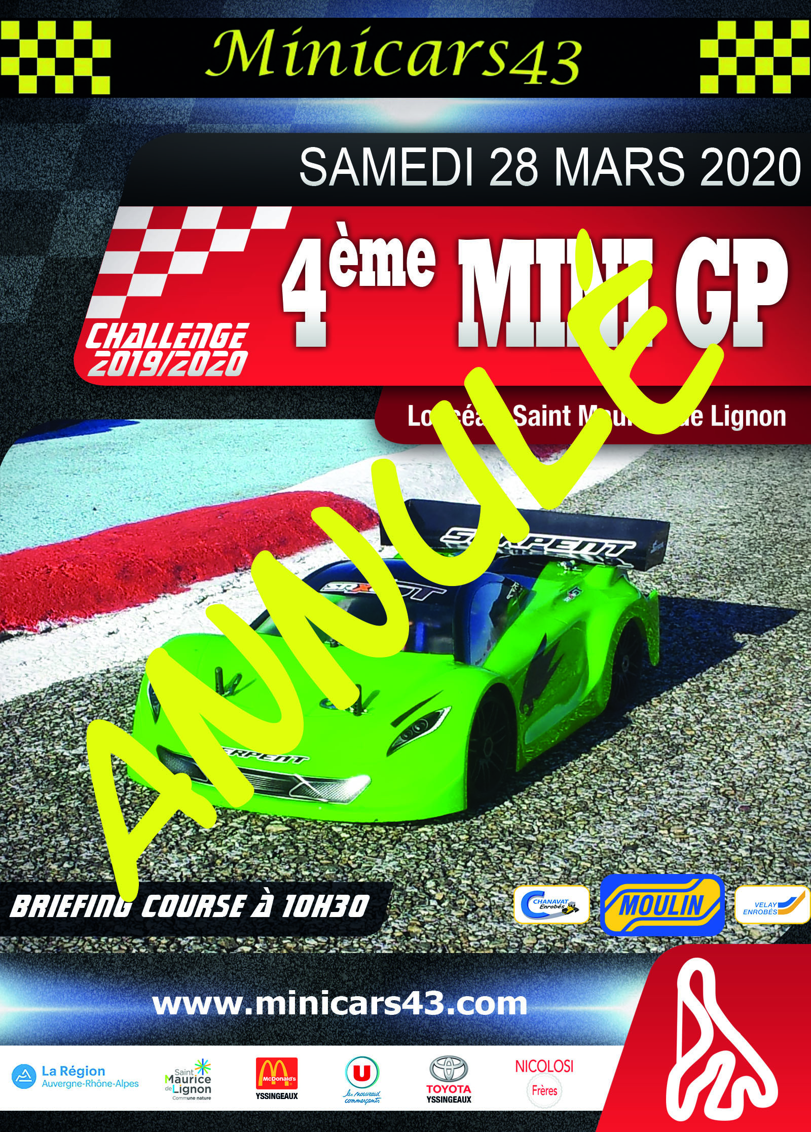 Affiche 4ème Mini GP 2019-20 annulé
