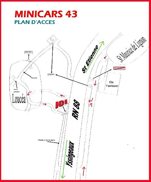 Plan d'accès Minicars43